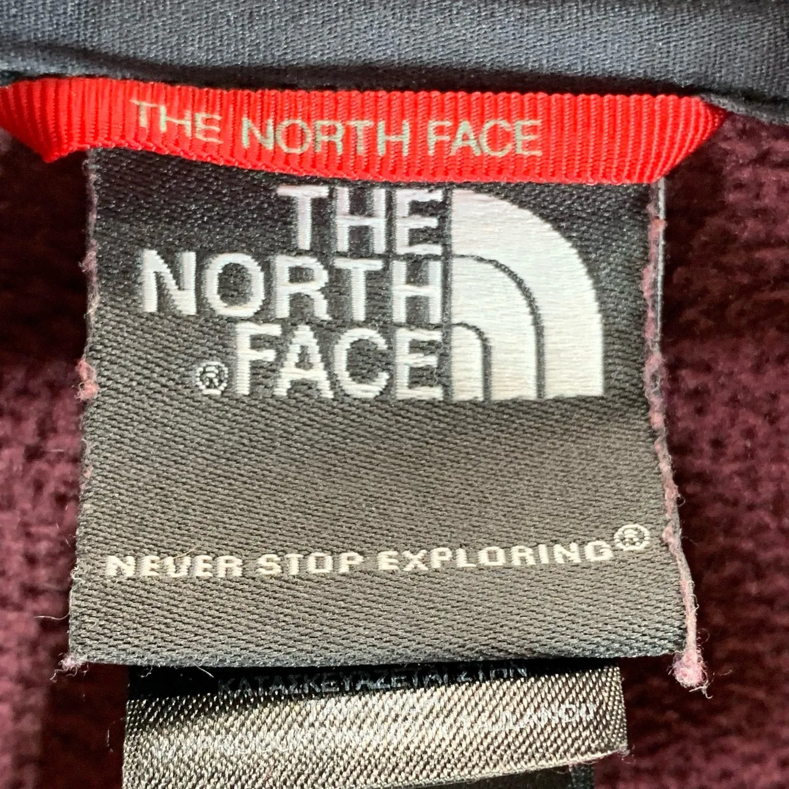 THE NORTH FACE Men's Burgundy Polortec Classic Fleece Quarter-Zip Sweater SZ XL