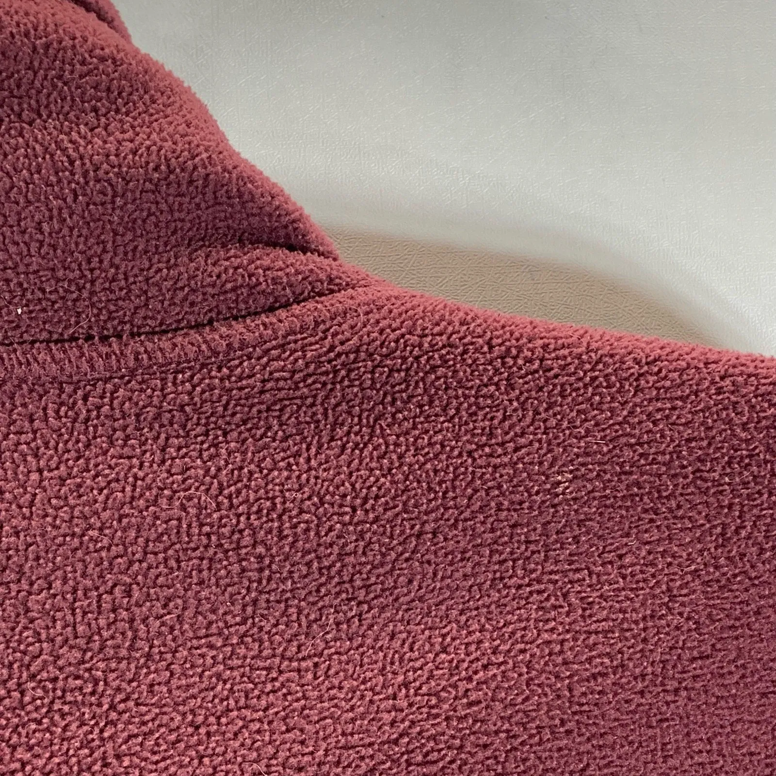 THE NORTH FACE Men's Burgundy Polortec Classic Fleece Quarter-Zip Sweater SZ XL