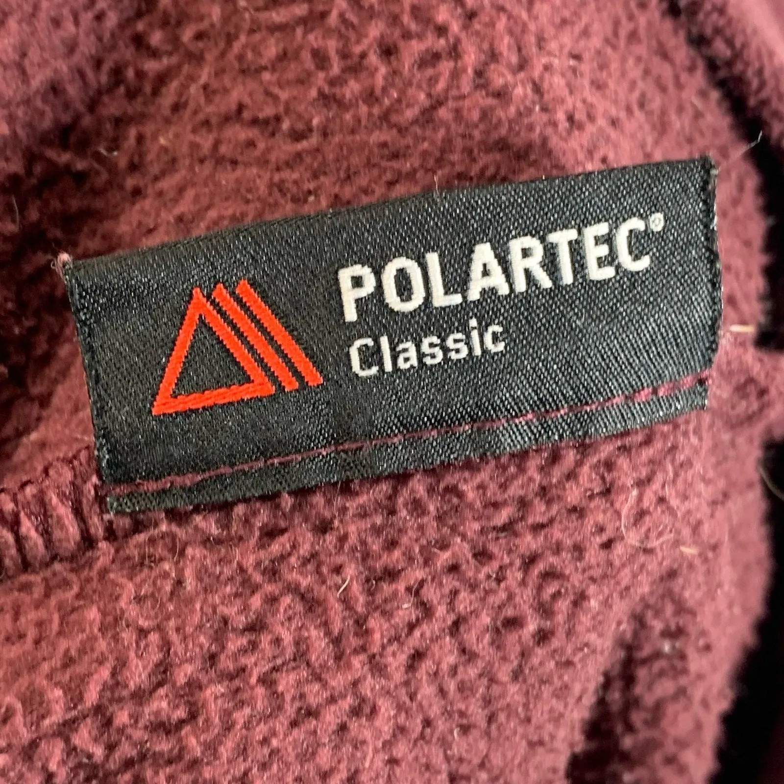 THE NORTH FACE Men's Burgundy Polortec Classic Fleece Quarter-Zip Sweater SZ XL