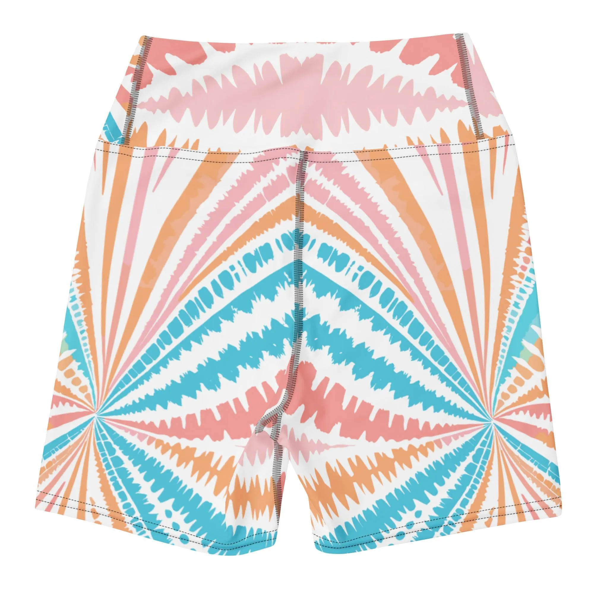 Tie-dye Yoga Shorts Peachy Twister