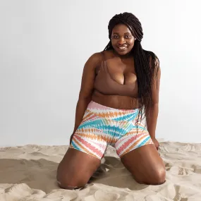 Tie-dye Yoga Shorts Peachy Twister