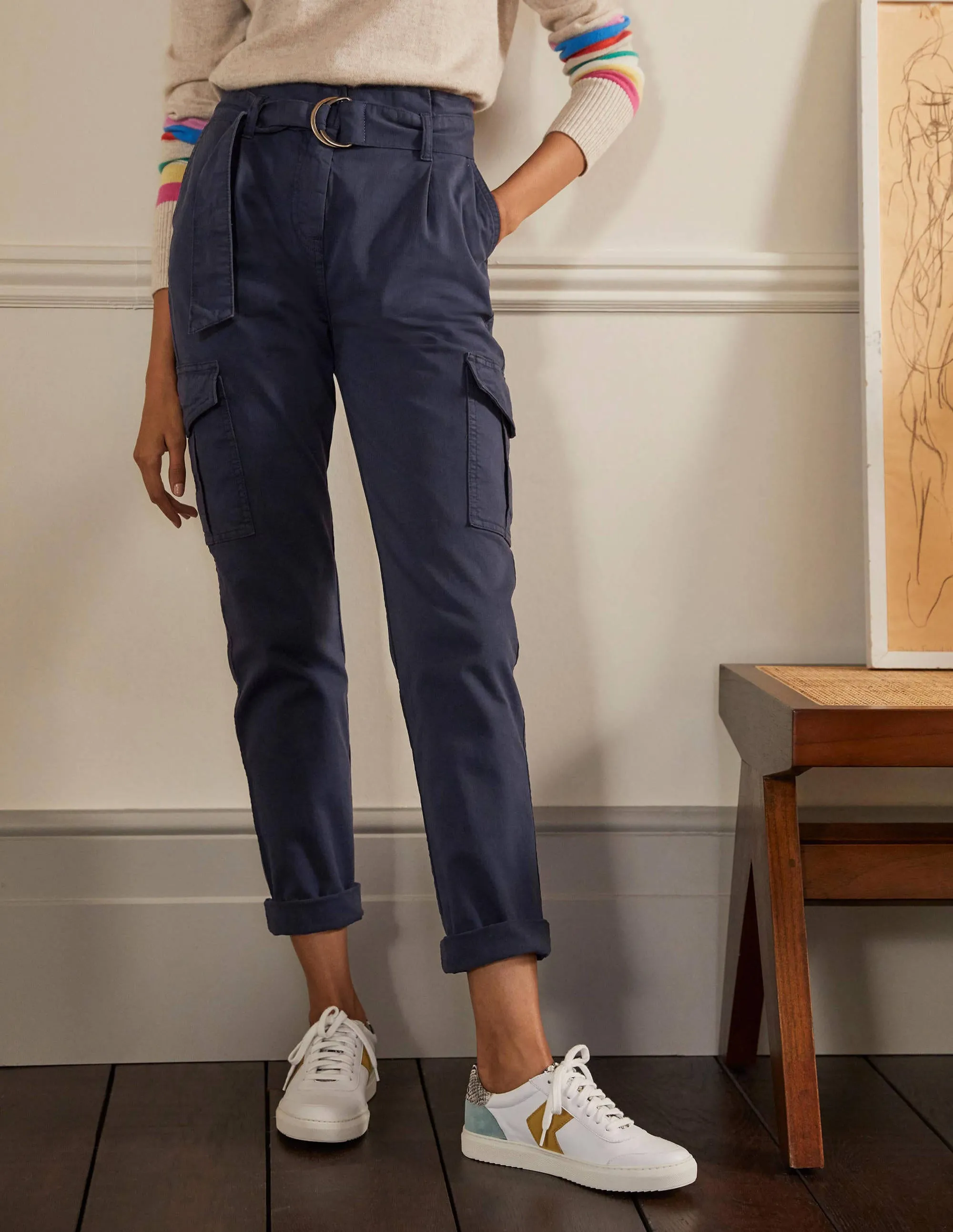 Utility Cargo Trouser-Navy