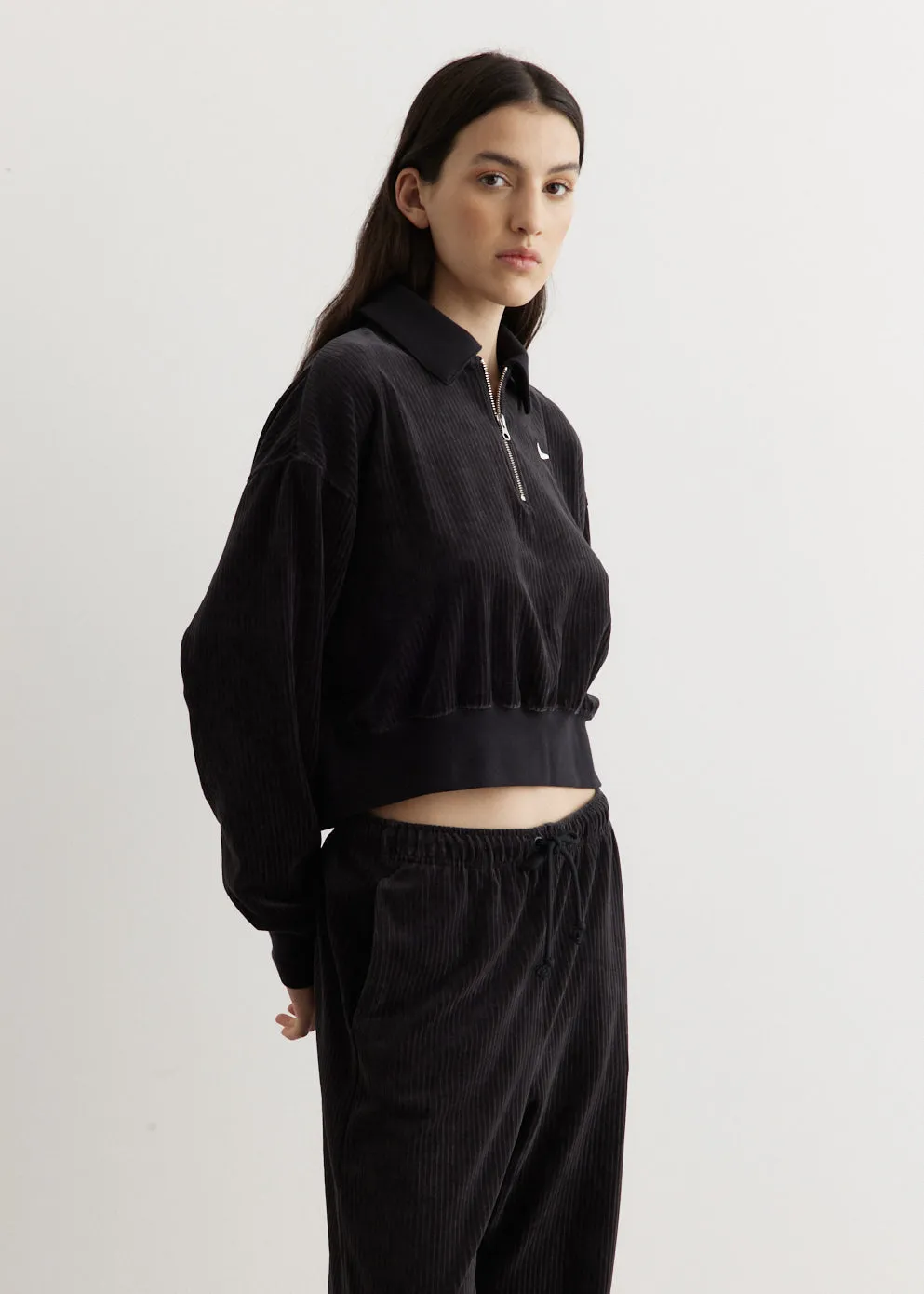 Velour 1/4 Zip Top