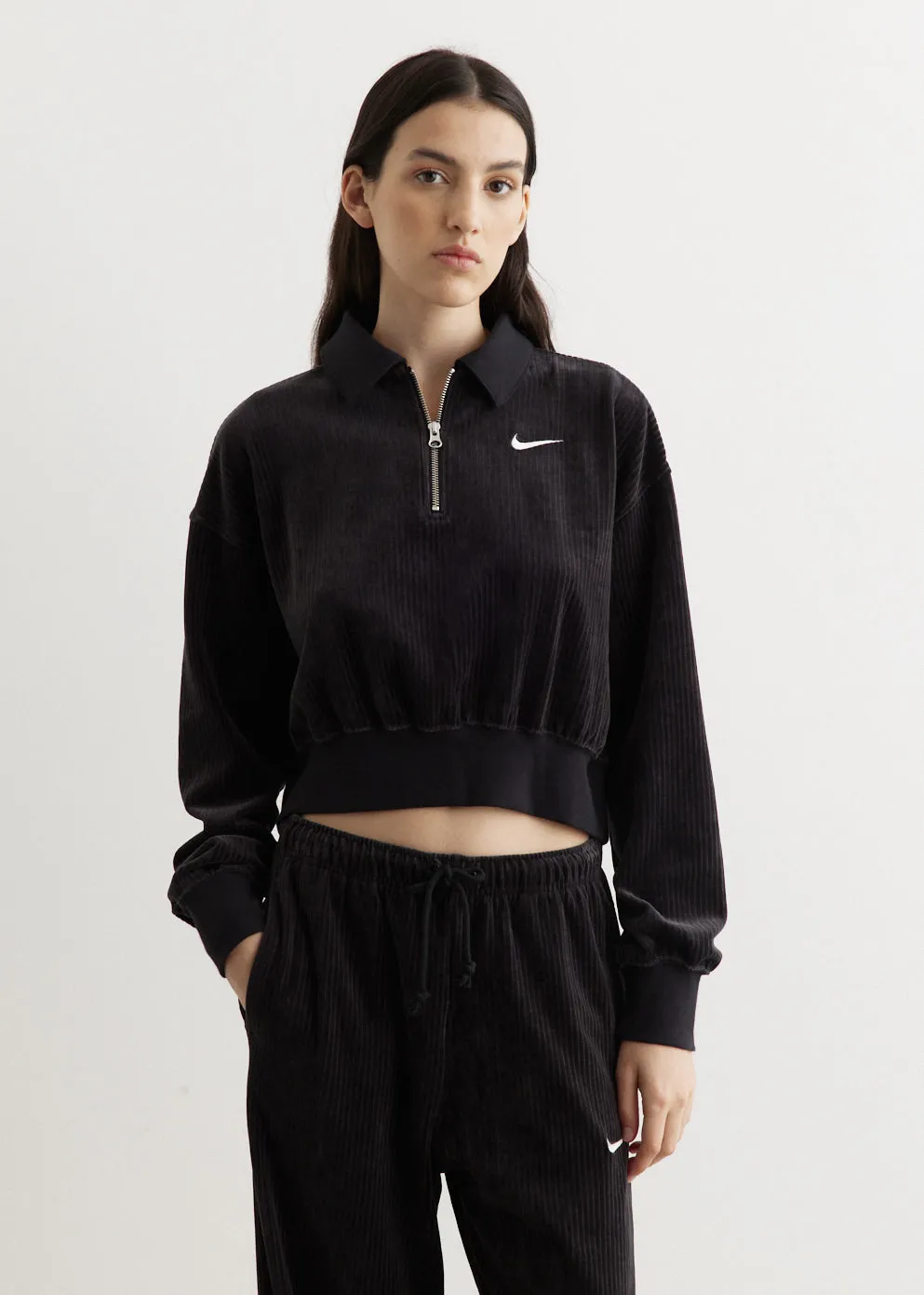 Velour 1/4 Zip Top