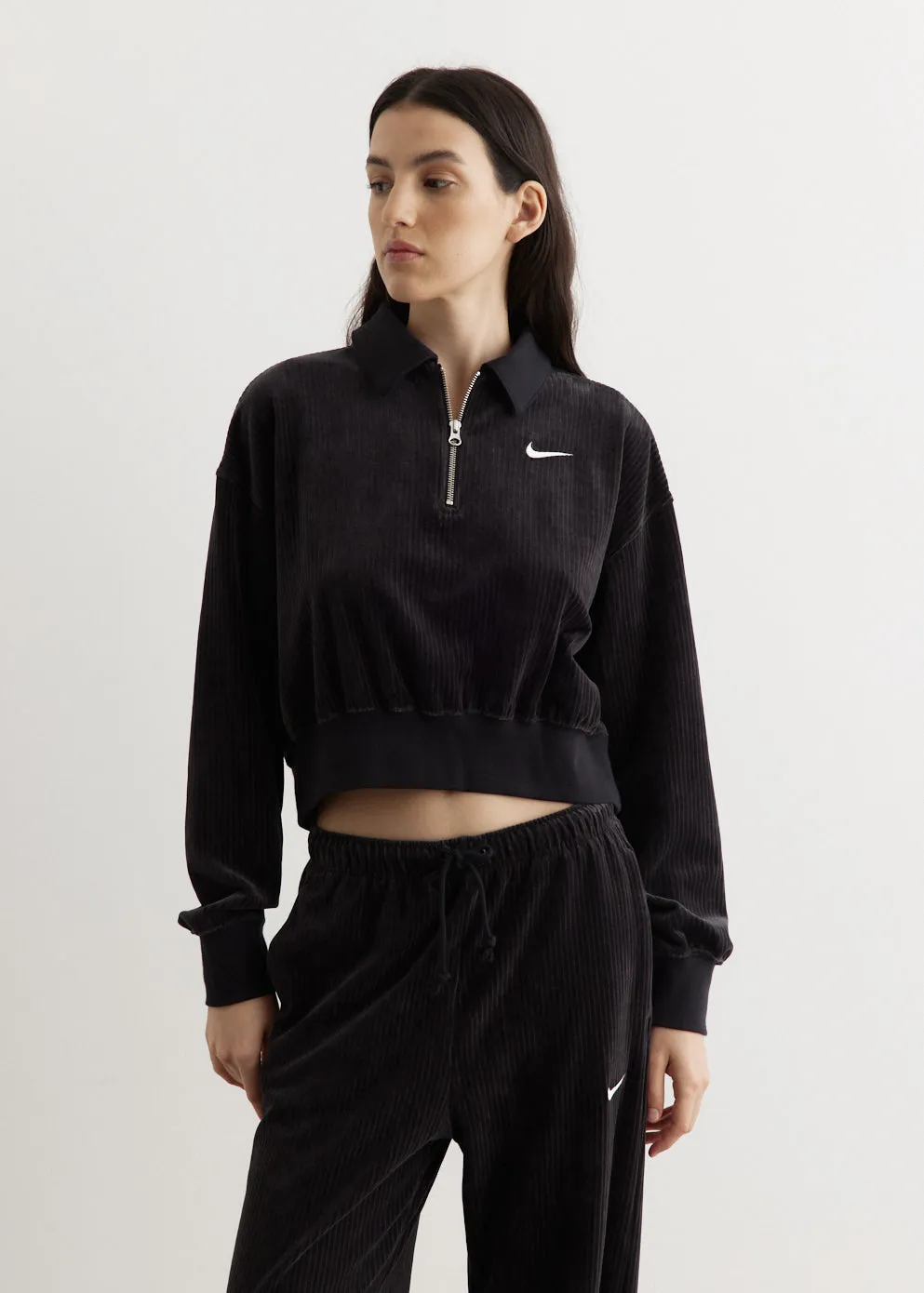 Velour 1/4 Zip Top