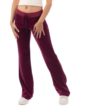 Velour Jogging Pants (Burgundy)