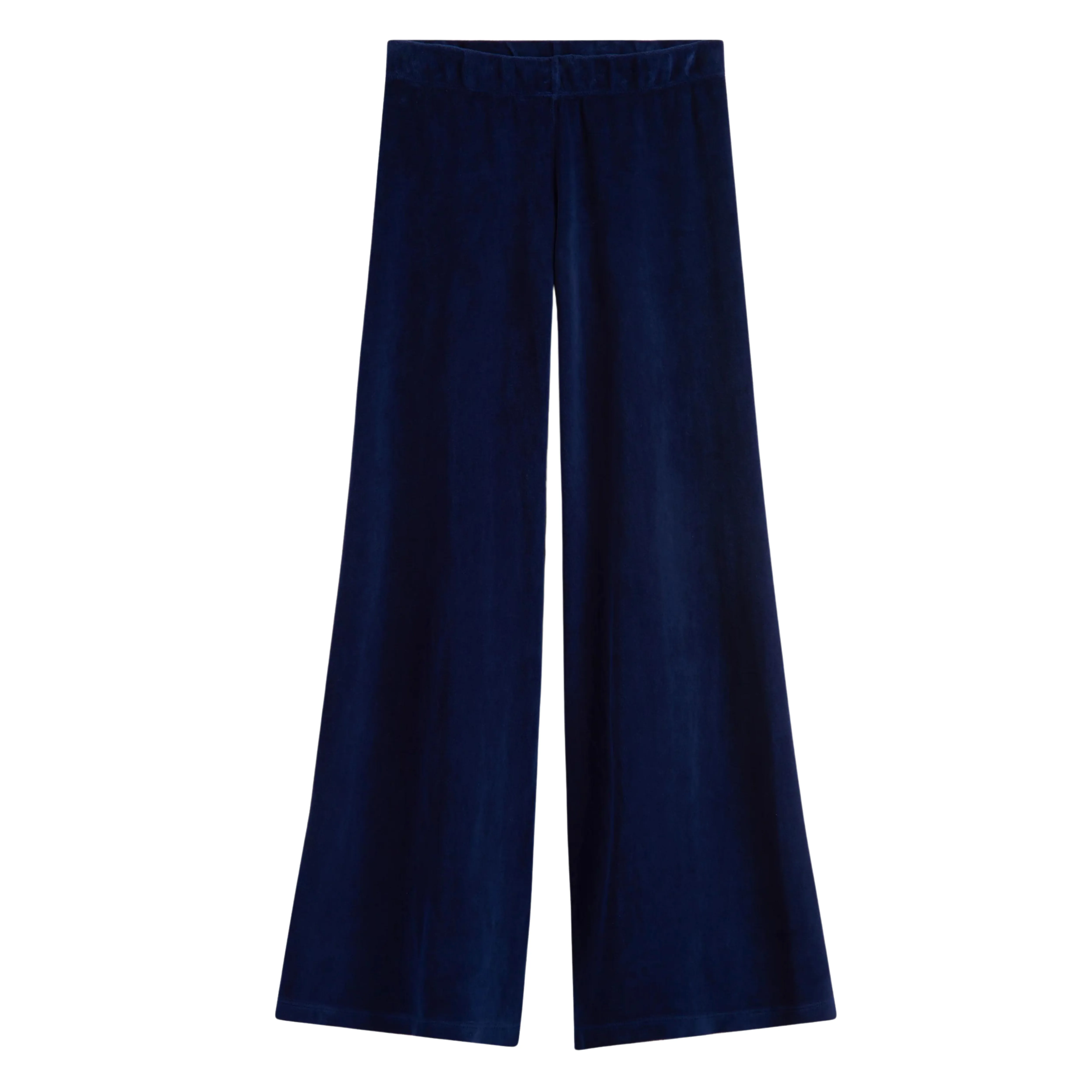 Velour Wide Leg Pant - Marine