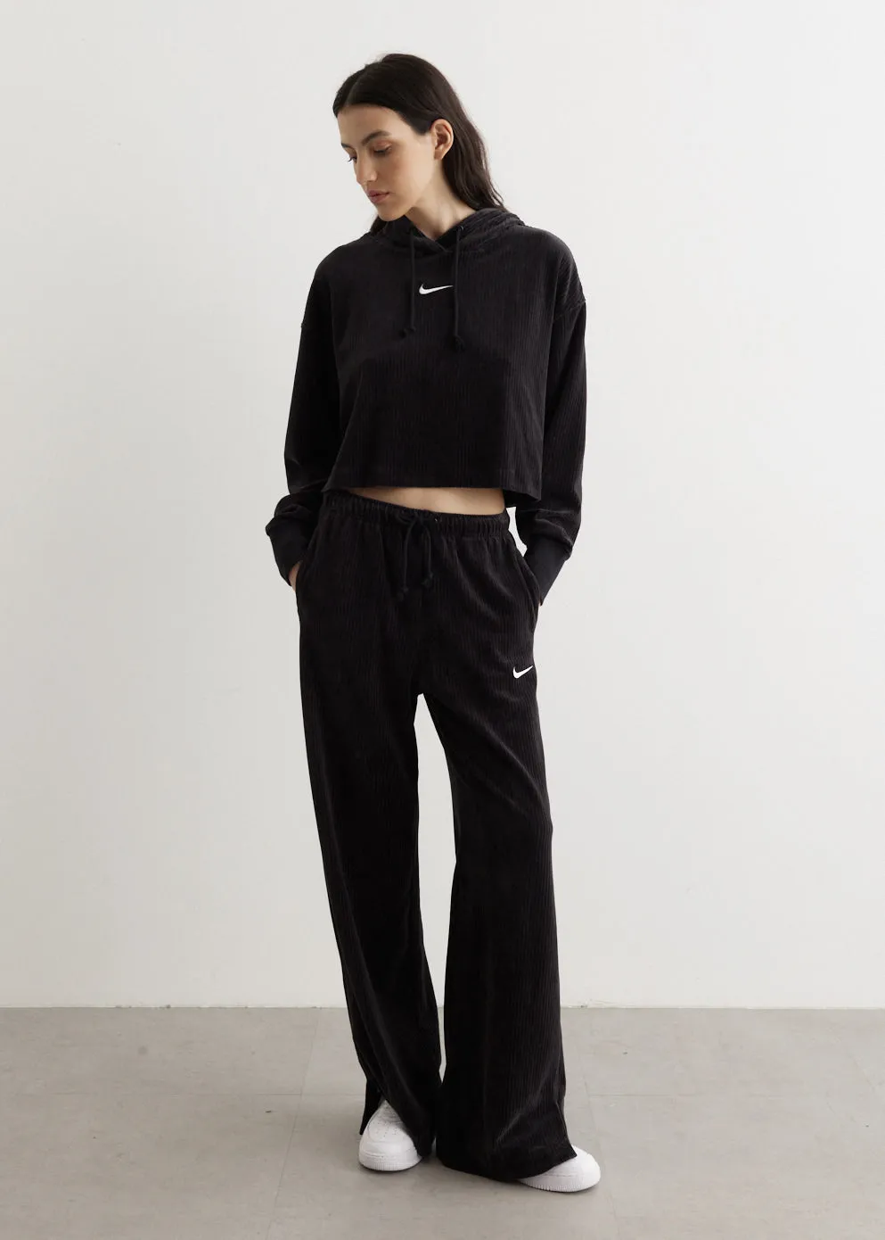 Wide Leg Velour Pant