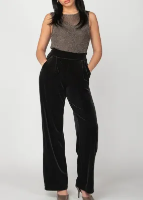 Wide Leg Velour Pant