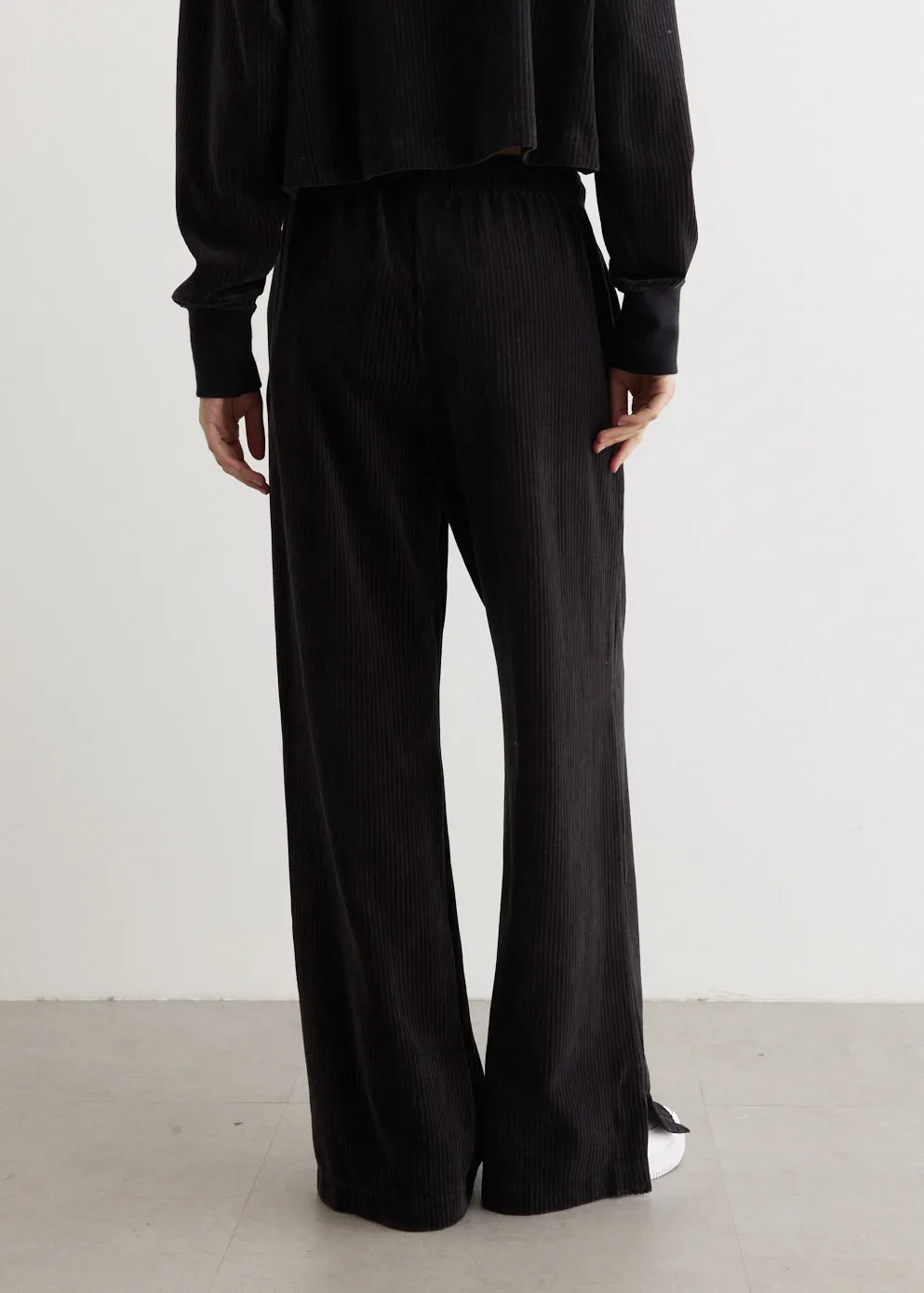 Wide Leg Velour Pant
