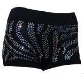 Zebra Sequin Dance Shorts